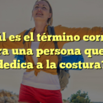¿Cuál es el término correcto para una persona que se dedica a la costura?
