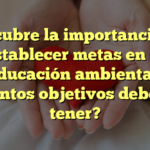 Descubre la importancia de establecer metas en la educación ambiental: ¿Cuántos objetivos debemos tener?