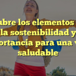 Descubre los elementos clave de la sostenibilidad y su importancia para una vida saludable