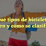 ¿Qué tipos de bicicletas existen y cómo se clasifican?