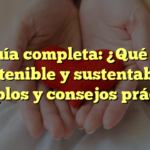 Guía completa: ¿Qué es sostenible y sustentable? Ejemplos y consejos prácticos