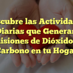 Descubre las Actividades Diarias que Generan Emisiones de Dióxido de Carbono en tu Hogar
