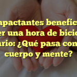 Los impactantes beneficios de hacer una hora de bicicleta diario: ¿Qué pasa con tu cuerpo y mente?