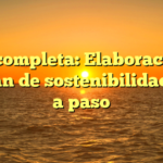 Guía completa: Elaboración de un plan de sostenibilidad paso a paso