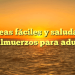 10 ideas fáciles y saludables de almuerzos para adultos