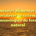 Los mejores alimentos para fortalecer tu sistema inmunológico de forma natural