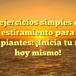 5 ejercicios simples de estiramiento para principiantes: ¡Inicia tu rutina hoy mismo!